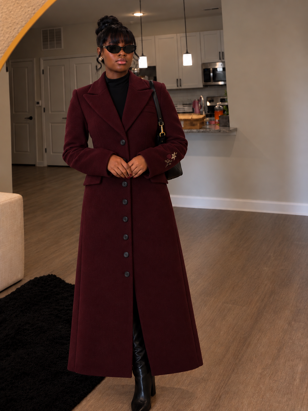 The Hayat Coat, Women’s Long Winter Wool Coat