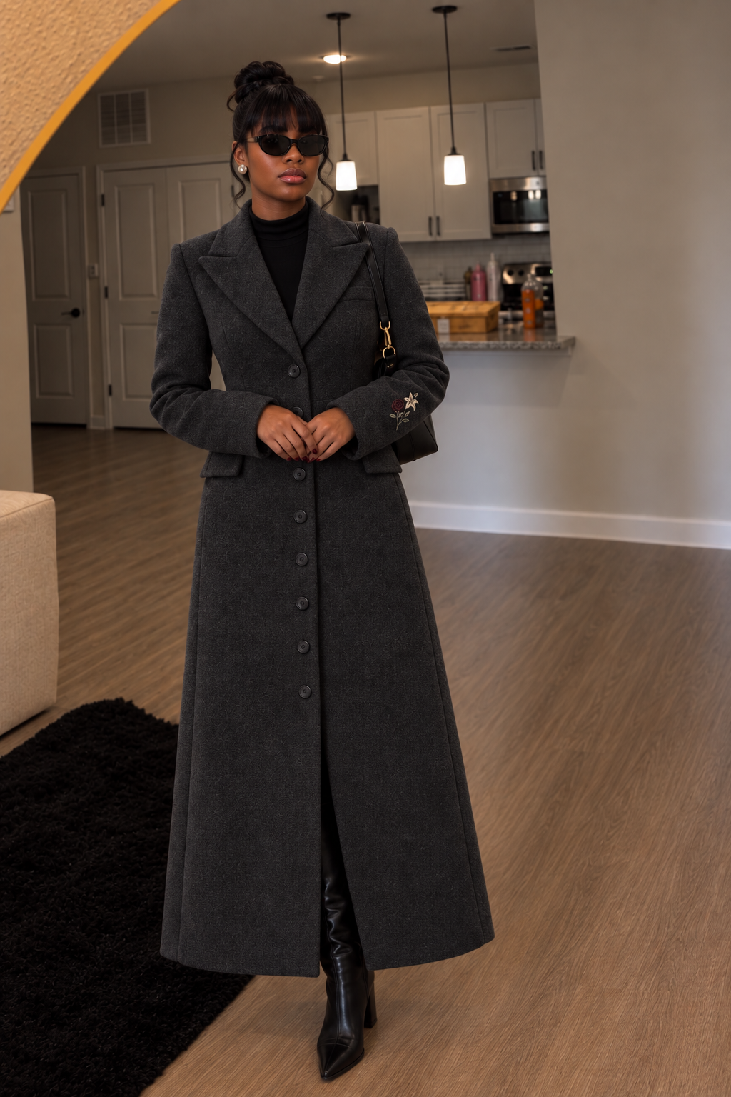 The Hayat Coat, Women’s Long Winter Wool Coat