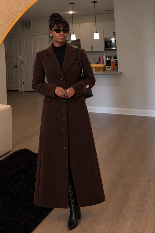 The Hayat Coat, Women’s Long Winter Wool Coat