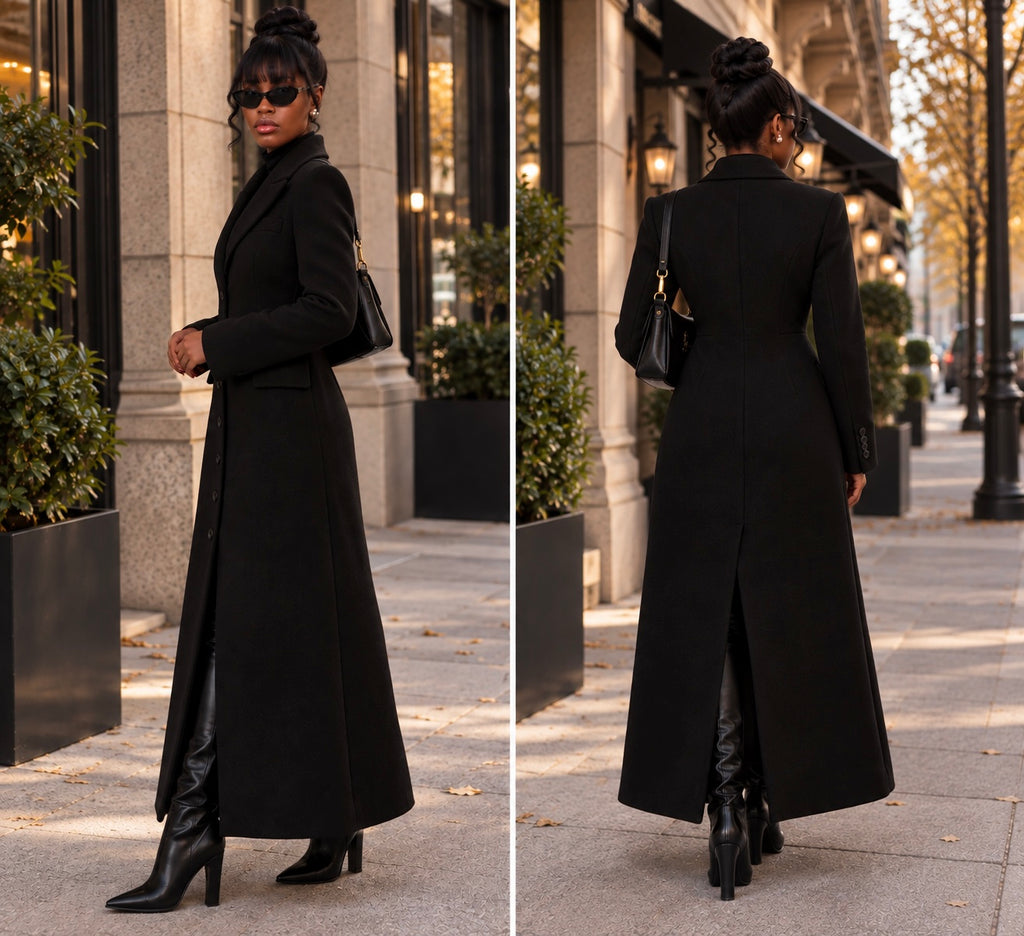 The Hayat Coat, Women’s Long Winter Wool Coat