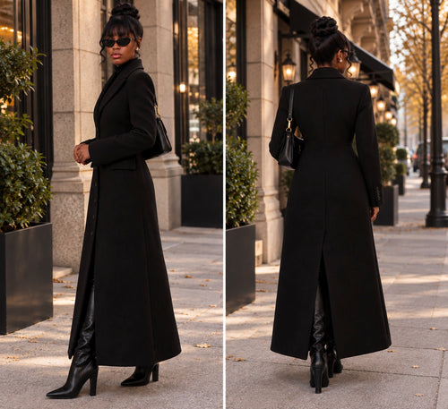 The Hayat Coat, Women’s Long Winter Wool Coat