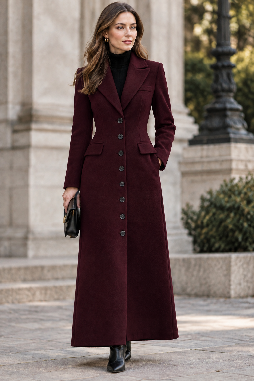 The Hayat Coat, Women’s Long Winter Wool Coat