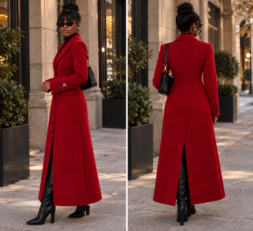 The Hayat Coat, Women’s Long Winter Wool Coat